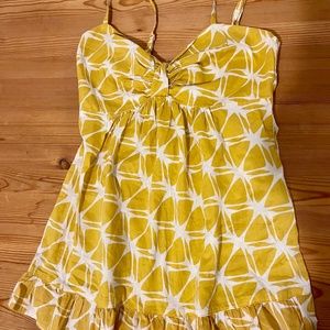 Golden yellow  & white tank top